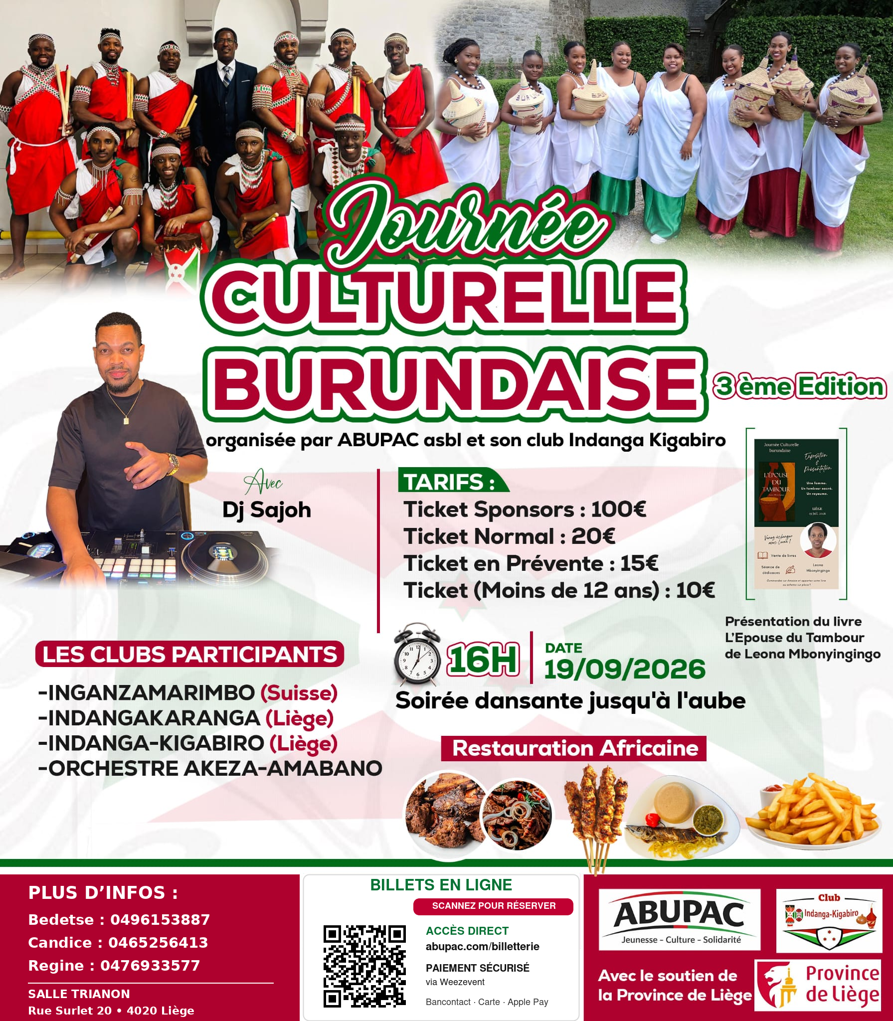 Flyer de la Journée Culturelle Burundaise, 3e édition